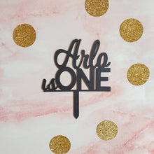 Load image into Gallery viewer, Custom Personalised Children's Name + Age Birthday Cake Topper