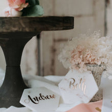 Load image into Gallery viewer, ROSE GOLD - Personalised Marble Coaster Wedding Favour Bomboniere & Place Card