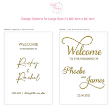 Load image into Gallery viewer, Acrylic Wedding Welcome Sign with Painted Background - Personalised