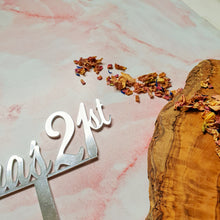 Load image into Gallery viewer, Custom Personalised Name + Age Cake Topper