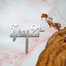 Load image into Gallery viewer, Custom Personalised Name + Age Cake Topper