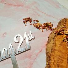 Load image into Gallery viewer, Custom Personalised Name + Age Cake Topper
