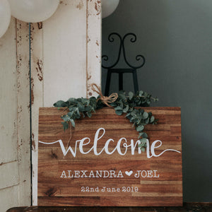 Wedding Welcome Sign - Personalised